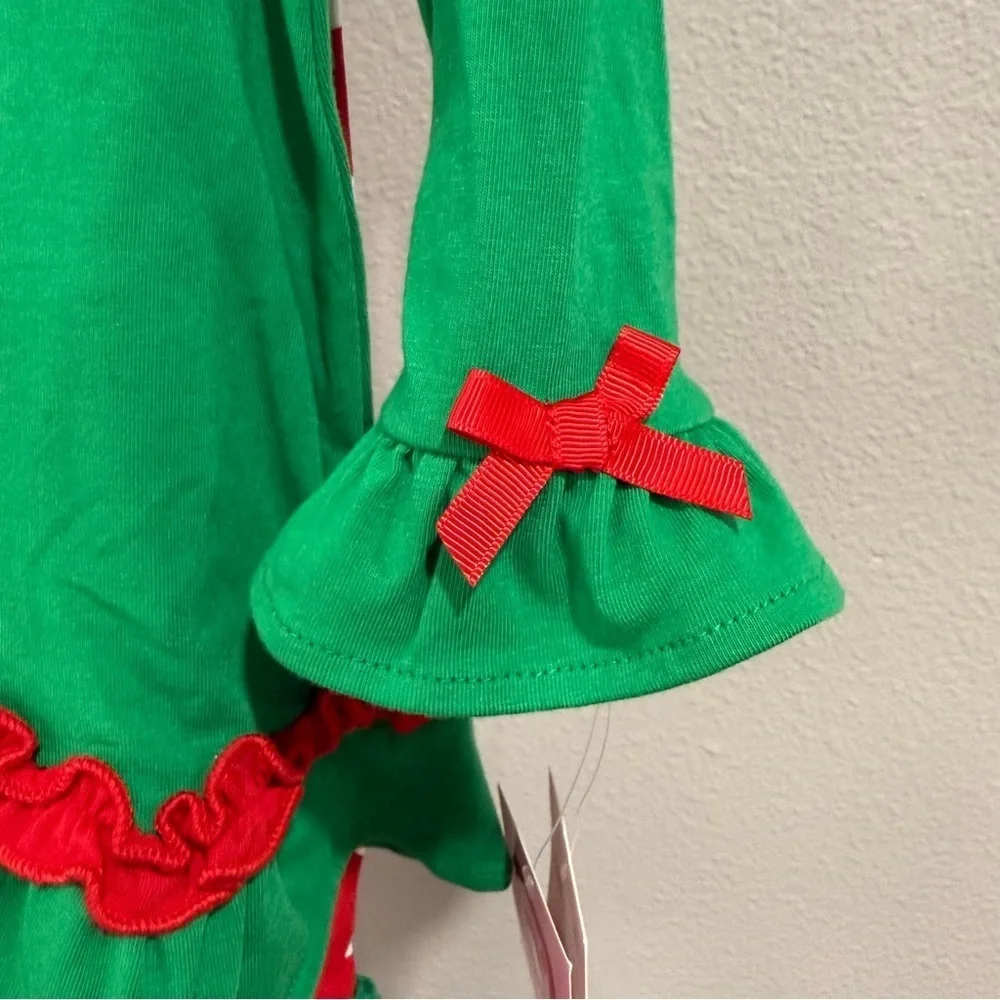 Rare Editions Santa ruffles and polka dot two piece set size 24 months NWT
